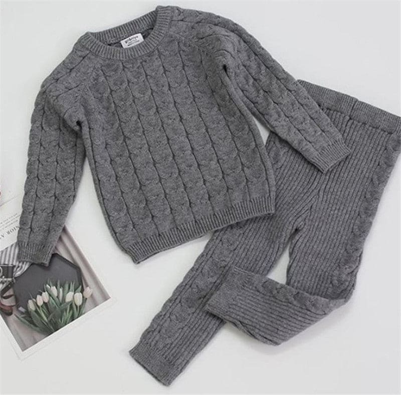 Baby Boy Girl Winter Knit Sweater Pants 2PC Set Winterwear - 313etcetera404