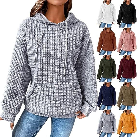 Women's Loose Casual Solid Color Long Sleeved Sweater - 313etcetera404