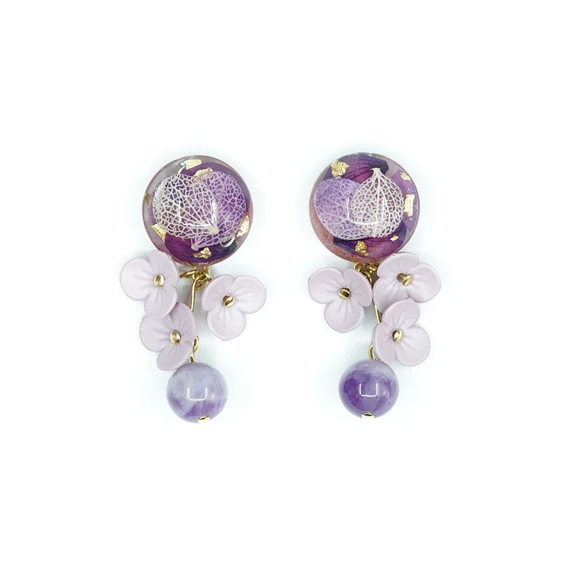 Purple Amethyst Earrings Cascade Dangle Waterfall Earrings Sterling Silver - 313etcetera404
