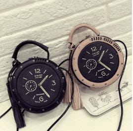 Gift For Her Unique Small Clock Shoulder Handbag - 313etcetera404