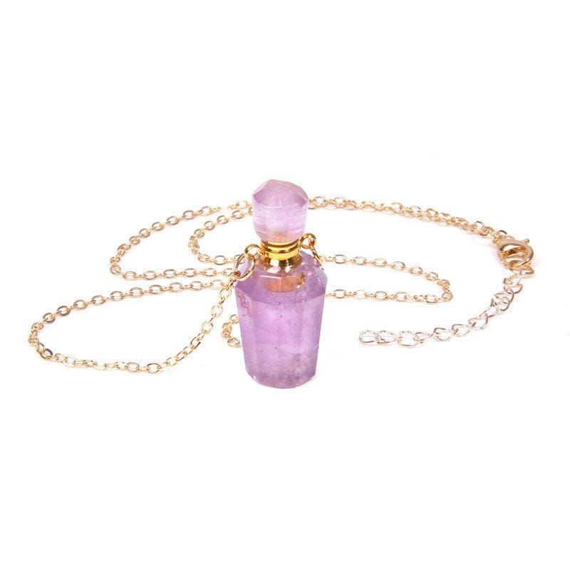 Gift For Her Valentine's Perfume Bottle Crystal Unique Pendant Necklace - 313etcetera404