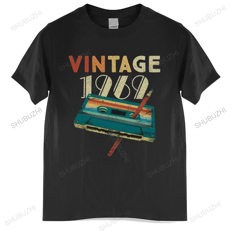 Men's Fashion T-Shirt Vintage 1969 Music Cassette Birthday Novelty Gift For Him - 313etcetera404