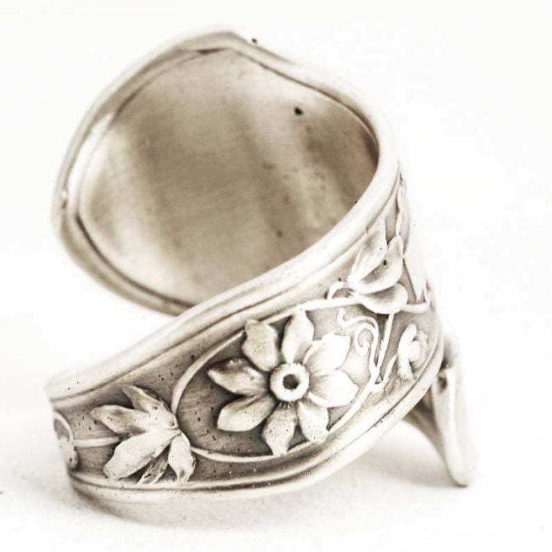 Ladies Antique Vintage Style Fashion Cross Ring Army Flower Tail Gift For Her - 313etcetera404