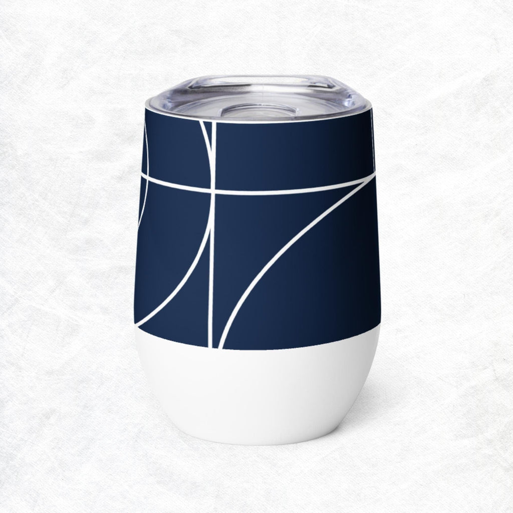 Blue White Tumbler With Lid & Straw - 313etcetera404