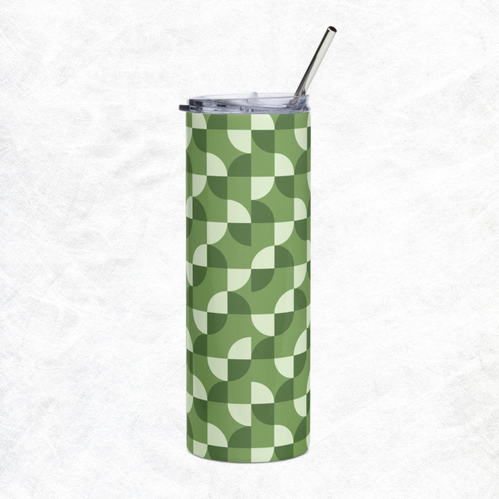 Green Tumbler With Lid & Straw - 313etcetera404