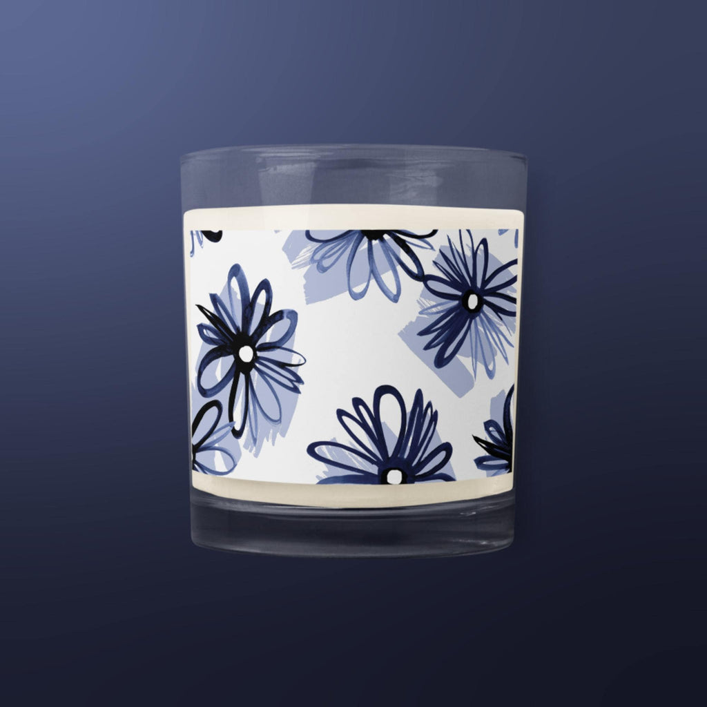 Unscented Soy Way Candle With Flower Design - 313etcetera404
