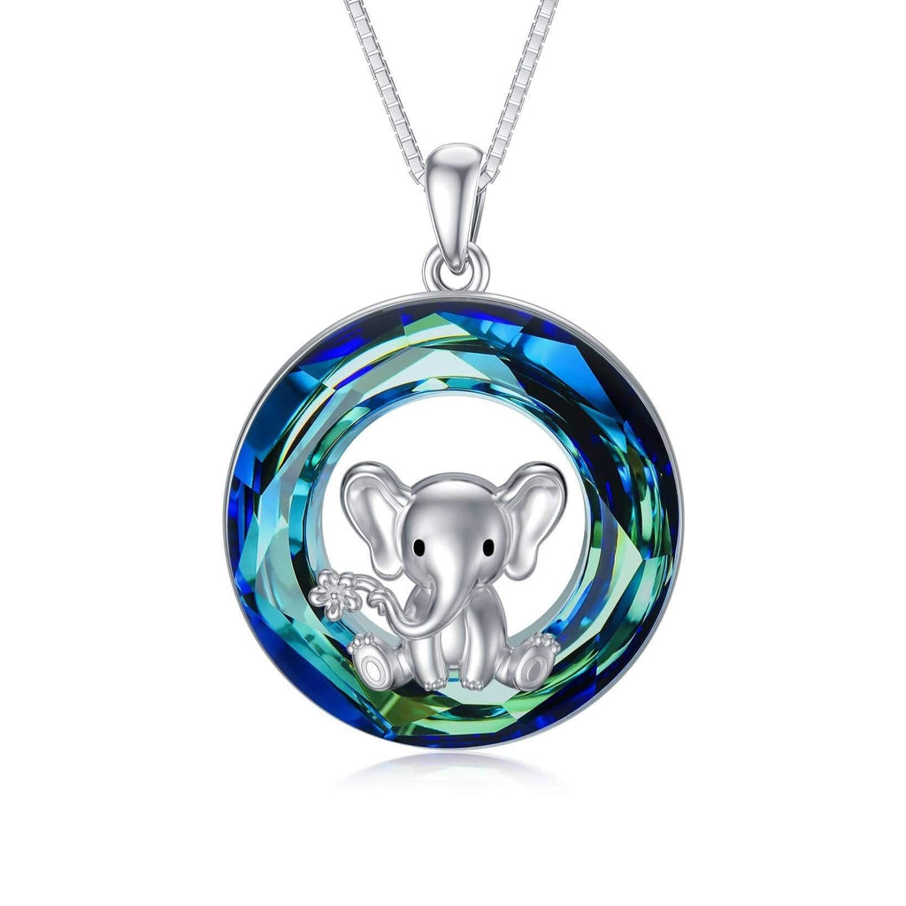 Elephant Necklace 925 Sterling Silver Good Luck Stability Wisdom - 313etcetera404
