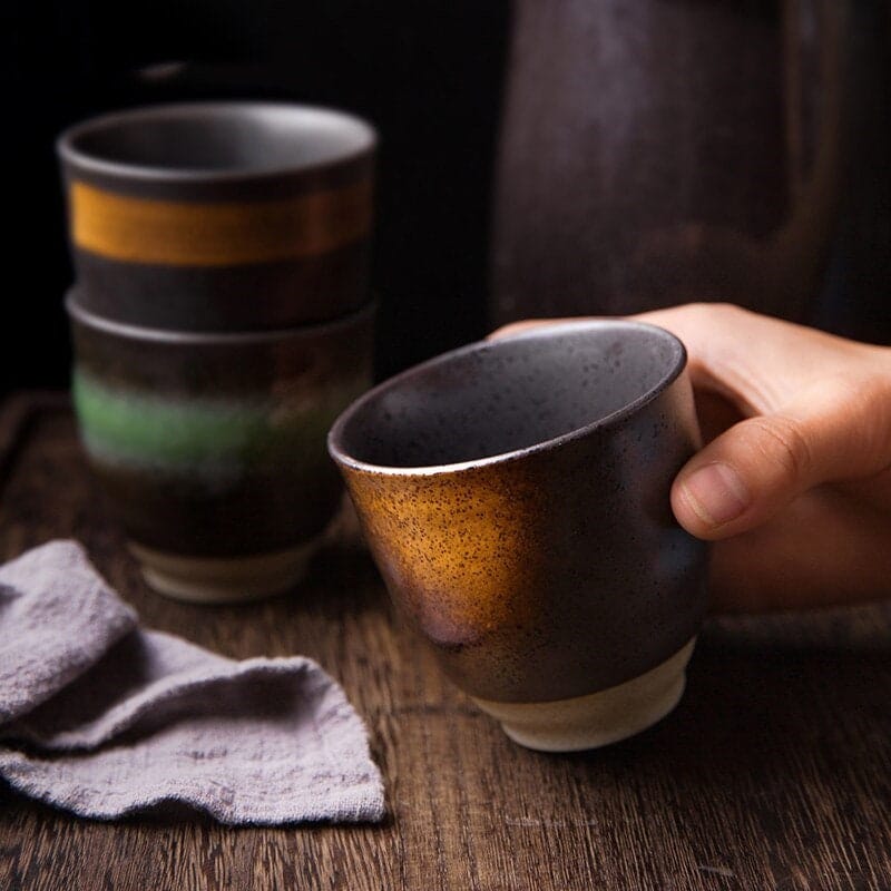 Japanese Hand Painted Ceramic Stone Coffee Cup Mug - 313etcetera404