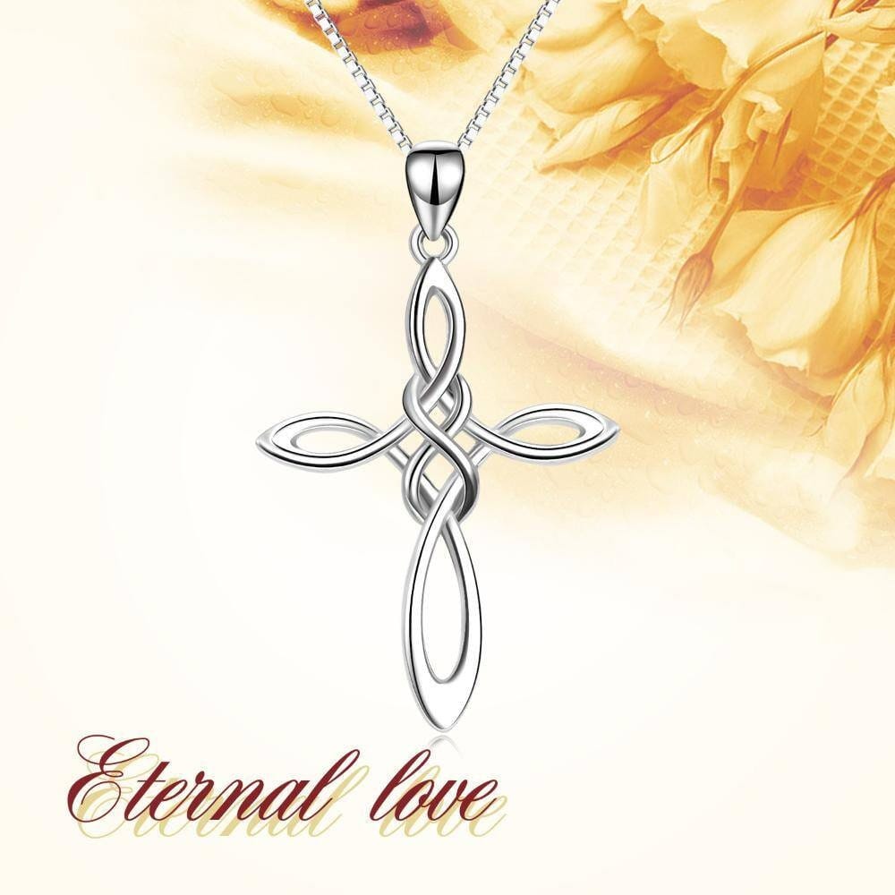 Sterling Silver Infinity Love Celtic Knot Pendant Necklace with Box Chain - 313etcetera404