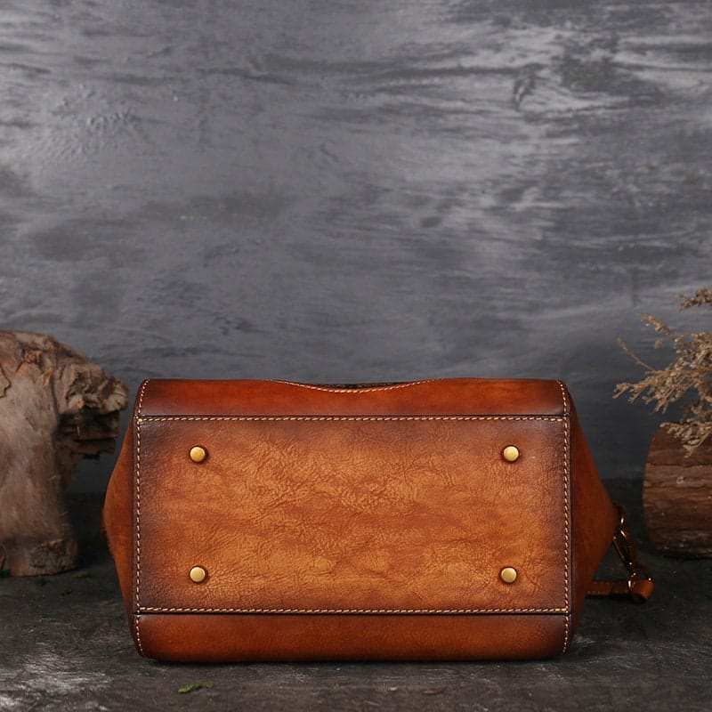 Leather Messenger Bag Retro Handbag Carry On Gift For Her - 313etcetera404