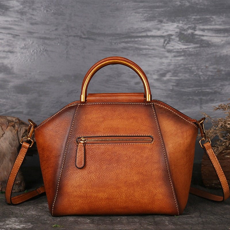 Leather Messenger Bag Retro Handbag Carry On Gift For Her - 313etcetera404