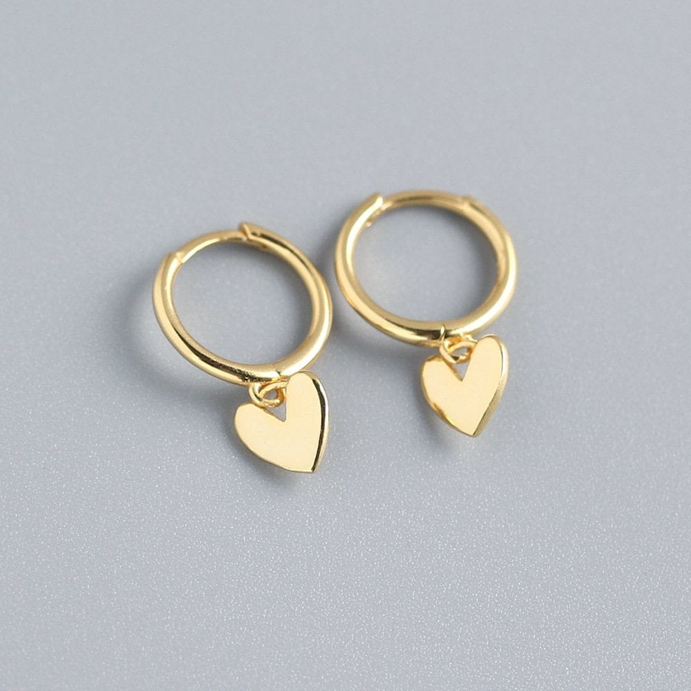 Love Heart Earrings Valentine's Gift For Her Minimalist Jewelry - 313etcetera404