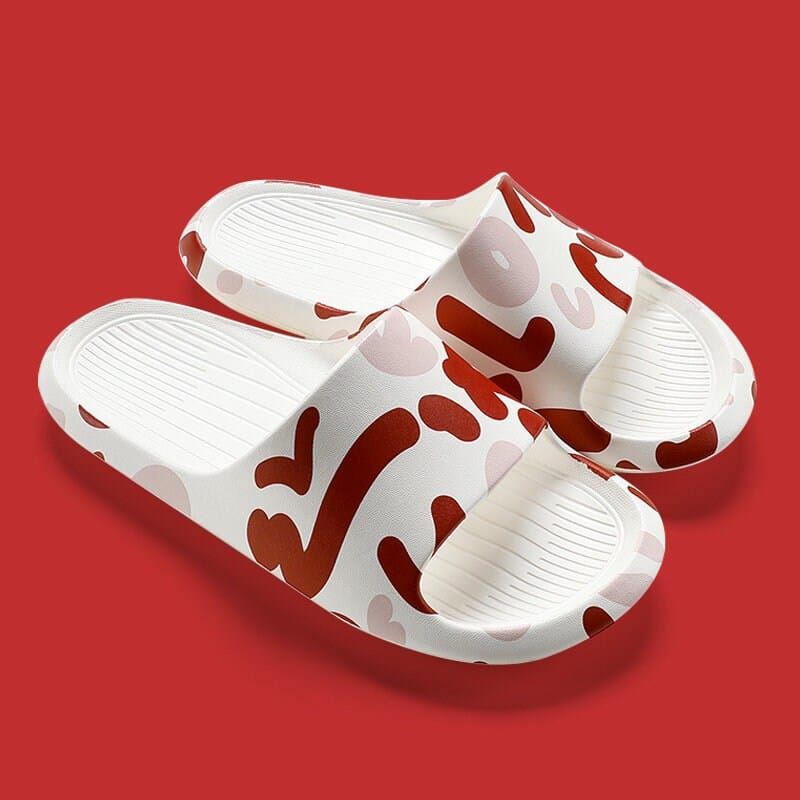 Art Deco Women's Slides Flip Flops Gift for Her - 313etcetera404