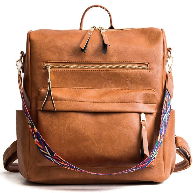 Vintage Soft Leather Backpack Carry On Bag Gift For Her - 313etcetera404
